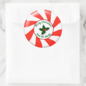Holidays Minze Candy Custom Runder Aufkleber (Tasche)
