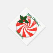 Holidays Minze Candy Custom Serviette (Ecke)