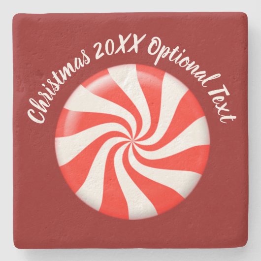 Holidays Minze Candy Custom Steinuntersetzer (Vorderseite)