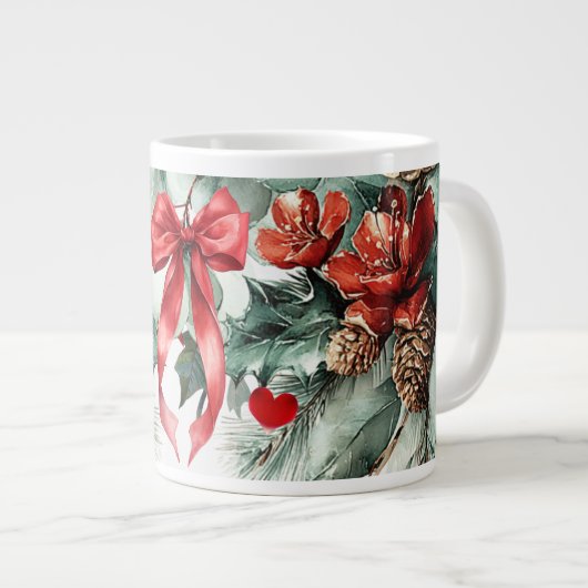 Holidays Mood  Bone China Mug Jumbo-Tasse (Vorderseite Rechts)
