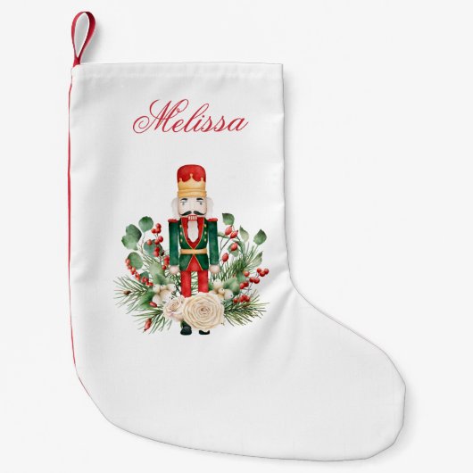 Holidays Nutcracker Grüne Skript Kleiner Weihnachtsstrumpf (Vorderseite)