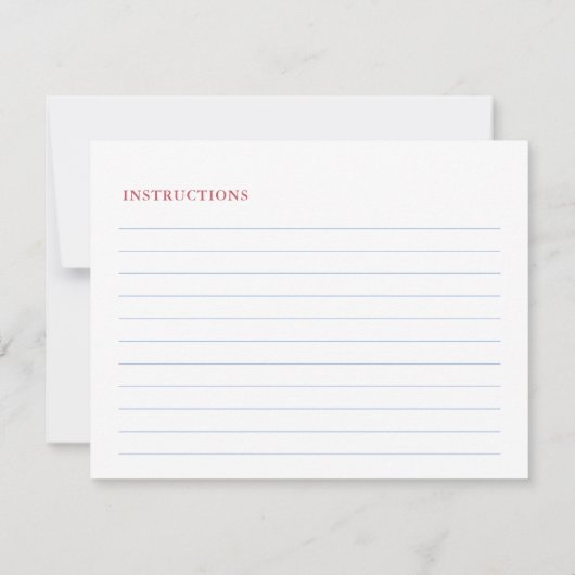 Holidays Red Bow Ginger Jar Monogram Rezept Card Einladung (Rückseite)