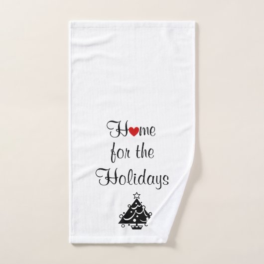Holidays Red Heart & Tree Handtuch (Handtuch)