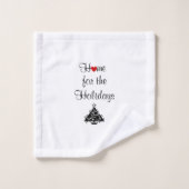 Holidays Red Heart & Tree Wash Tuch (Waschlappen)