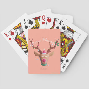 Holidays Reindeer Frohe Weihnachten Spielkarten