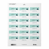 Holidays Snow Mountain | Scandi-Rücksendeadresse Adressaufkleber (Vorne)