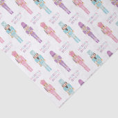 Holidays Watercolor Nutcracker Ballet Tower Soldie Seidenpapier (Detail)