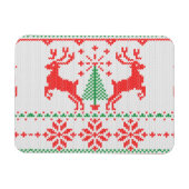 Holidays White Strick Ugly Sweater Ho Deh Magnet (Horizontal)