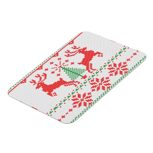 Holidays White Strick Ugly Sweater Ho Deh Magnet (Linke Seite)