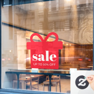 HolidaySALE prozentualer Anteil an der Verkäufer-V Fensteraufkleber
