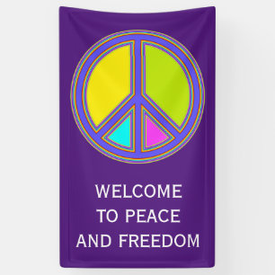 holiES - farbiges PEACE-Zeichen + Ihre Ideen Banner