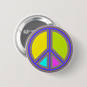 holiES - farbiges PEACE-Zeichen + Ihre Ideen Button (Vorne & Hinten)