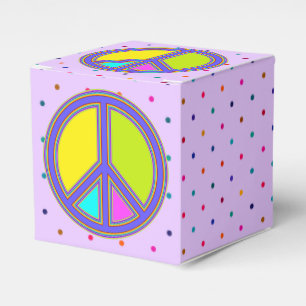 holiES - farbiges PEACE-Zeichen + Ihre Ideen Geschenkschachtel