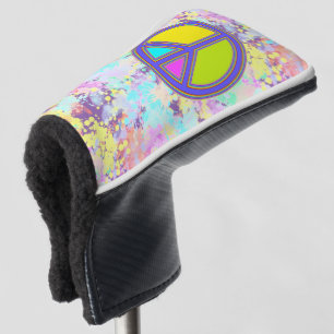 holiES - farbiges PEACE-Zeichen + Ihre Ideen Golf Headcover