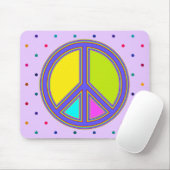 holiES - farbiges PEACE-Zeichen + Ihre Ideen Mousepad (Mit Mouse)