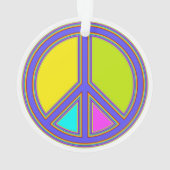 holiES - farbiges PEACE-Zeichen + Ihre Ideen Ornament (Rückseite)