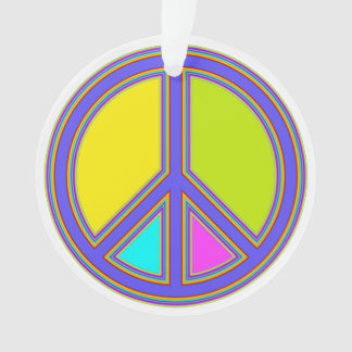 holiES - farbiges PEACE-Zeichen + Ihre Ideen Ornament