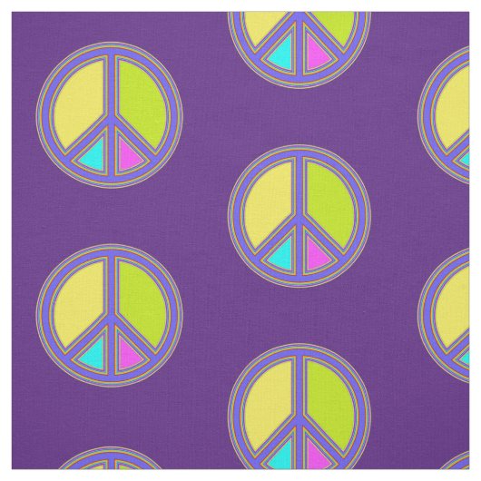 holiES - farbiges PEACE-Zeichen + Ihre Ideen Stoff (Muster)