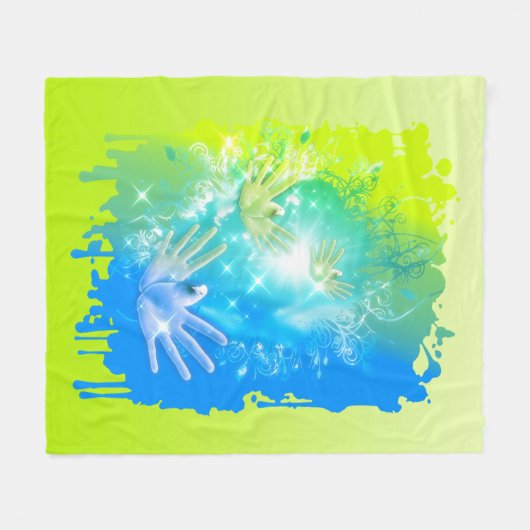 holiES - Fliegertauben ART Fleecedecke (Vorderseite (Horizontal))