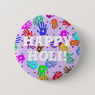 holiES - Hände Punkte farbiges Muster 1 Button