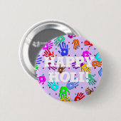 holiES - Hände Punkte farbiges Muster 1 Button (Vorne & Hinten)
