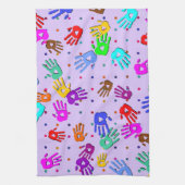 holiES - Hände Punkte farbiges Muster 1 Küchentuch (Vertikal)