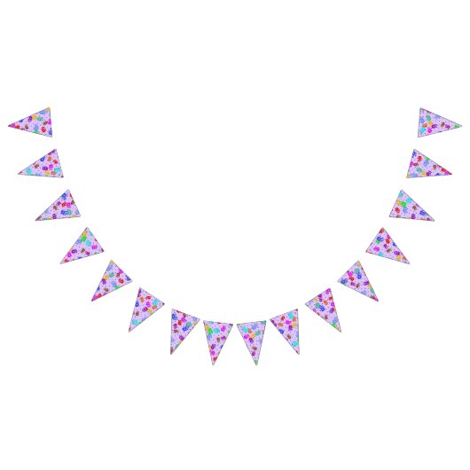 holiES - Hände Punkte farbiges Muster 1 Wimpelkette (Alle)