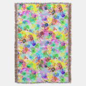 holiES - Hände spritzen farbiges Grunge Muster 2 Decke (Vorderseite Vertikal)