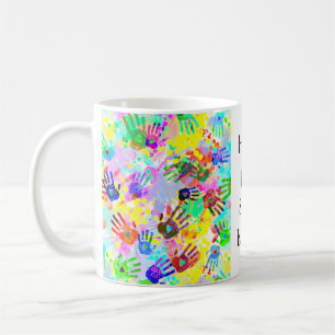 holiES - Hände spritzen farbiges Grunge Muster 2 Kaffeetasse