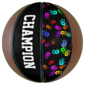 holiES - händfarbenes Muster 1 + Ihr Backgr. Basketball (Vertikal)