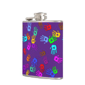 holiES - händfarbenes Muster 1 + Ihr Backgr. Flachmann (Links)