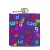 holiES - händfarbenes Muster 1 + Ihr Backgr. Flachmann (Vorderseite)