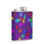 holiES - händfarbenes Muster 1 + Ihr Backgr. Flachmann (Rechts)