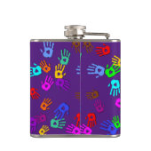 holiES - händfarbenes Muster 1 + Ihr Backgr. Flachmann (Rückseite)