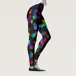 holiES - händfarbenes Muster 1 + Ihr Backgr. Leggings