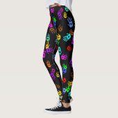 holiES - händfarbenes Muster 1 + Ihr Backgr. Leggings (Links)