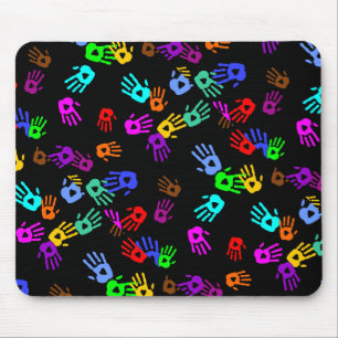 holiES - händfarbenes Muster 1 + Ihr Backgr. Mousepad
