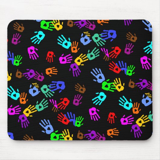 holiES - händfarbenes Muster 1 + Ihr Backgr. Mousepad (Vorne)