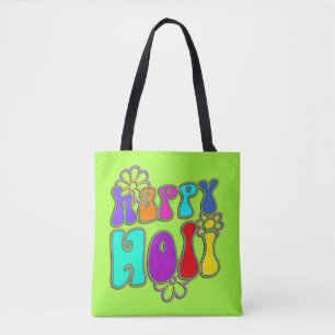 holiES - HAPPY HOLI farbige Kontur Blume 1 Tasche
