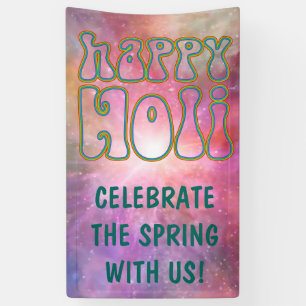 holiES - HAPPY HOLI hat einfach Kontur 1 gefärbt Banner