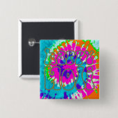 holiES - HAPPY HOLI hat einfach Kontur 1 gefärbt Button (Vorne & Hinten)