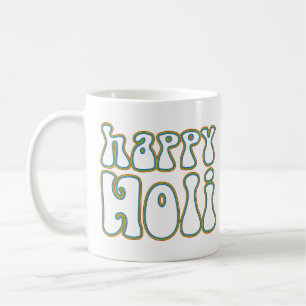 holiES - HAPPY HOLI hat einfach Kontur 1 gefärbt Kaffeetasse