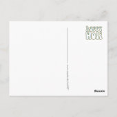 holiES - HAPPY HOLI hat einfach Kontur 1 gefärbt Postkarte (Rückseite)