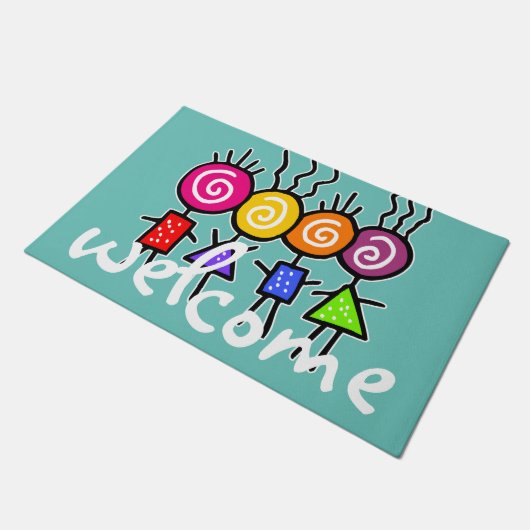 holiES - HOLI BEST FREUNDE + Ihre Ideen Fußmatte (Schrägansicht)