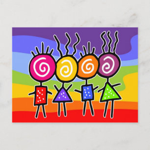 holiES - HOLI BEST FREUNDE + Ihre Ideen Postkarte