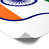 holiES - India Flag Hand - sei ein Fan Poster (Ecke)