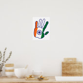 holiES - India Flag Hand - sei ein Fan Poster (Küche)