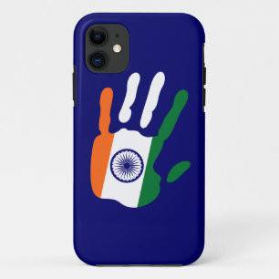 holiES - Indische Flagge Hand + Ihre Hintergrundfa Case-Mate iPhone Hülle