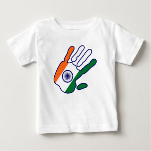 holiES - Indische Flaggenhand Baby T-shirt