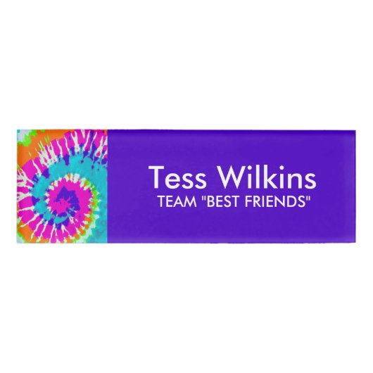 holiES - Power Spiral Batik Style Namenschild (Vorderseite)